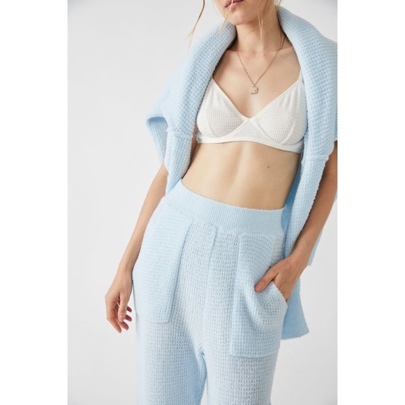 FREE PEOPLE C.O.Z.Y. Pants / Neon Sky - Picture 9 of 10